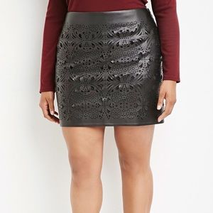 Faux Leather Skirt